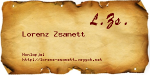Lorenz Zsanett névjegykártya